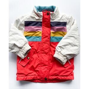 Boden Girl's Insulated Colorful Ski Jacket Size 4/5